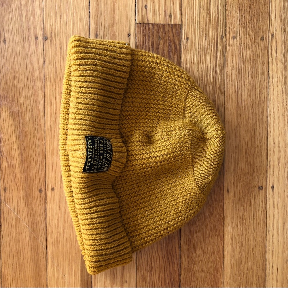 House of land “watch” cap beanie, mustard yellow